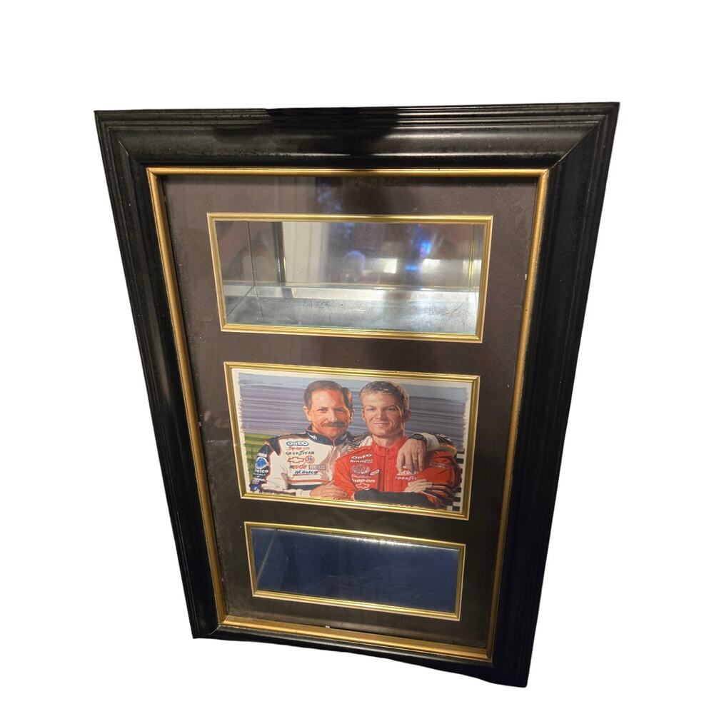 Dale Earnhardt Sr Jr Framed Photo Diecast Car Display Shadow Box Thomas Pacconi